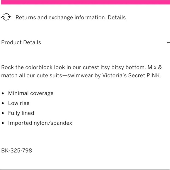 New Victoria's Secret PINK Mini Hipkini Bikini Swim Bottom - Small - Aztec - Picture 4 of 4